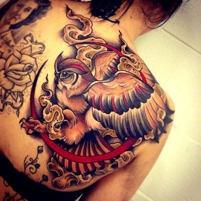 Awesome owl tattoo