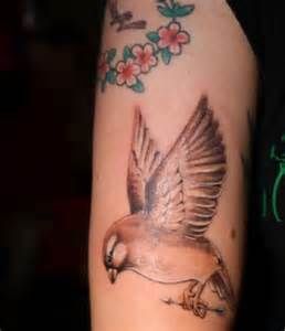 Brown sparrow tattoo