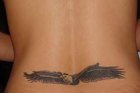 Eagle tattoo on lower back