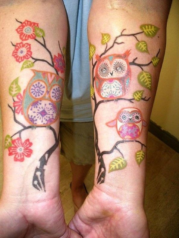 Oriental birds tattoo