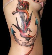 Swallow and anchor tattoo