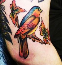 The autumn bird tattoo