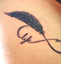 The black feather tattoo
